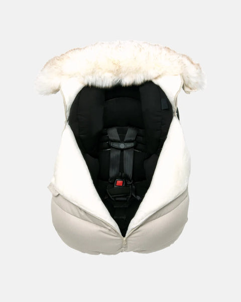 7AM Car Seat Cocoon - Tundra Beige White