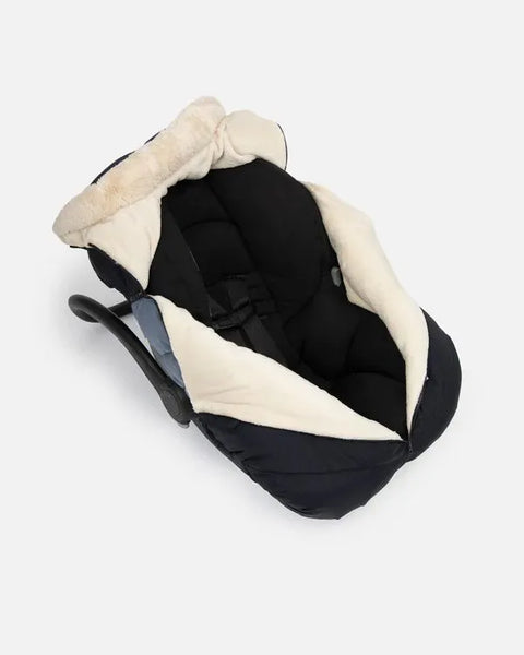 7AM Car Seat Cocoon - Black & Ash Blue