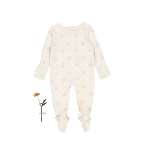 Lovely Littles Printed Footie - Heirloom Pony