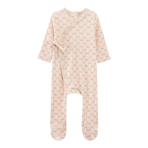 Adee Floral Garland Footie - Pink