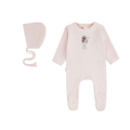 Daisy Gift Box Doll Footie + Bonnet - Soft Pink