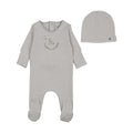 Bee and Dee Baby Image Footie+Beanie - Fortress