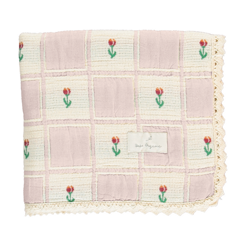 Bebe Organic Mauve Tulip Blanket