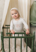 Bonne Bonne Bliss Bebe Footie+Bonnet 26W03 - Ivory/Pink