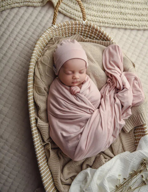 Jacqueline and Jac Blanket & Beanie Set - Blush