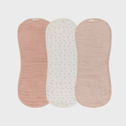 Ely's & Co. Muslin Burp Cloths - Girls Floral Pink 3 Pack