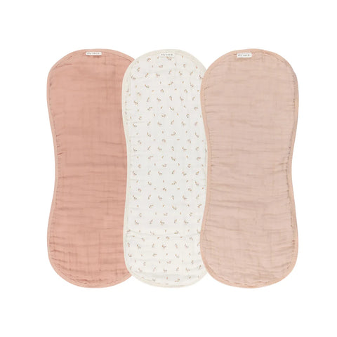 Ely's & Co. Burp Cloths Muslin 3Pk - Girls Floral