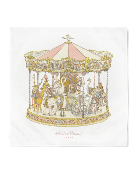 Atelier Choux Carre Swaddle - Carousel Pink