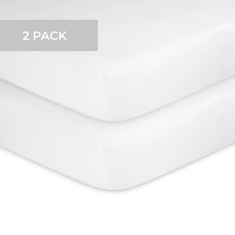 Ely's & Co. 2pk Crib Sheets - Solid White