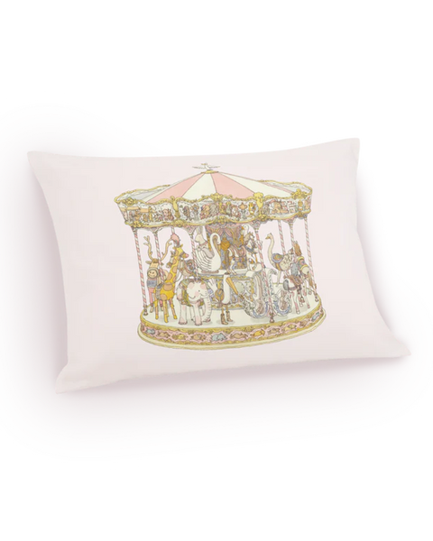 Atelier Choux Satin Pillow in Case - Carousel Pink