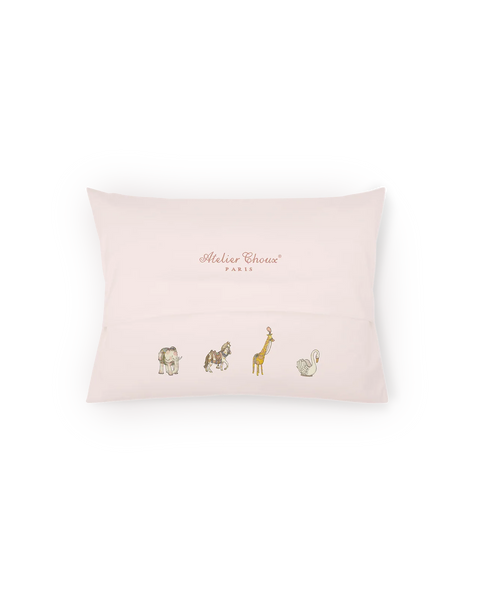 Atelier Choux Satin Pillow in Case - Carousel Pink