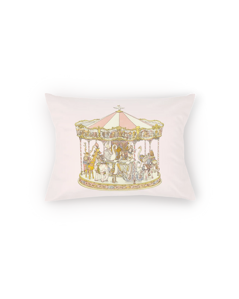 Atelier Choux Satin Pillow in Case - Carousel Pink