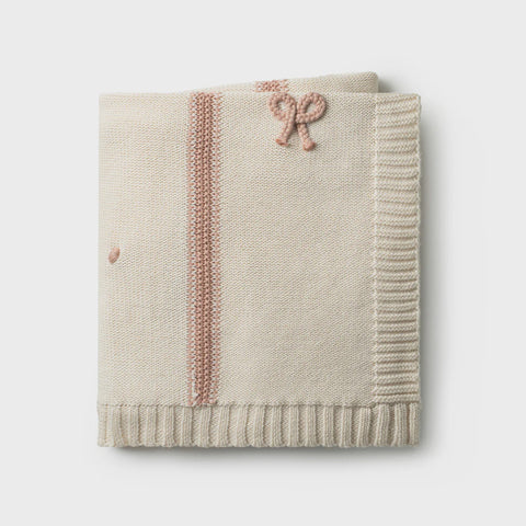 Domani Home Mini Bow Blanket - Pink