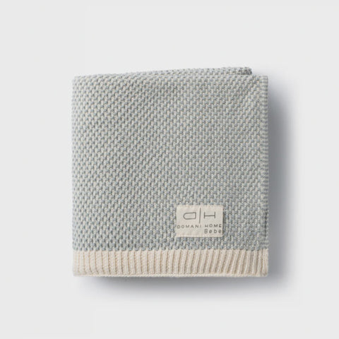 Domani Home Brunello Knit Blanket - Lake Blue