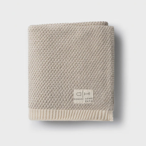 Domani Home Brunello Knit Blanket - Linen Sand