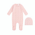 Mi Amour Everyday Bloom Footie + Hat - Pink