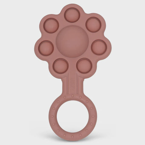 Adora Rattle - Poppin Flower Rosewood