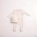 Bee and Dee Flutter & Fly Footie + Beanie - Ivory Boys