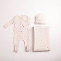 Bee and Dee Flutter & Fly Footie + Beanie & Blanket Set - Ivory Girls