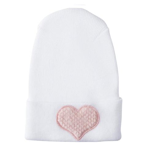 Adora Hospital Hat - Heart Fuzzy Blush