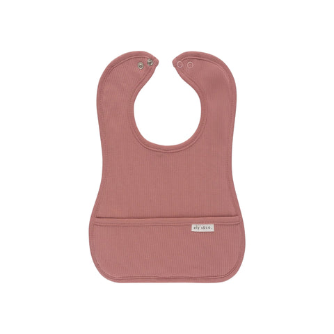 Ely's & Co. Bib Cotton Ribbed - Cranberry
