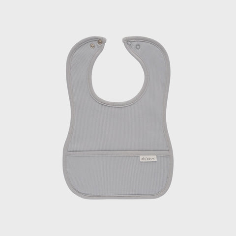 Ely's & Co. Bib Cotton Ribbed - Pearl Blue