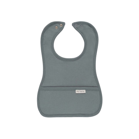 Ely's & Co. Bib Cotton Ribbed - Ocean Blue