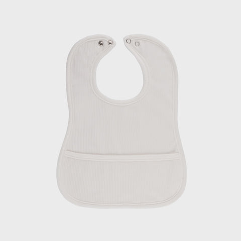 Ely's & Co. Bib Cotton Ribbed - Ivory