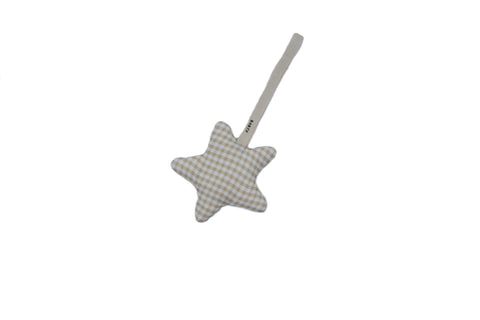 Baby O Gingham Plushie - Tan Star