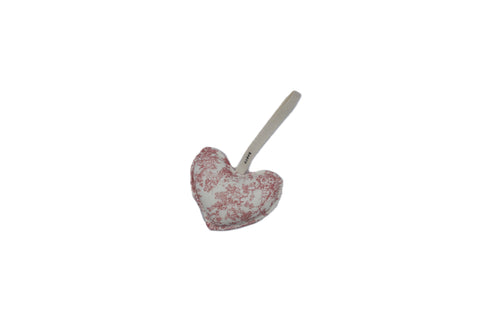 Baby O Toile Mini Plushie - Red Heart