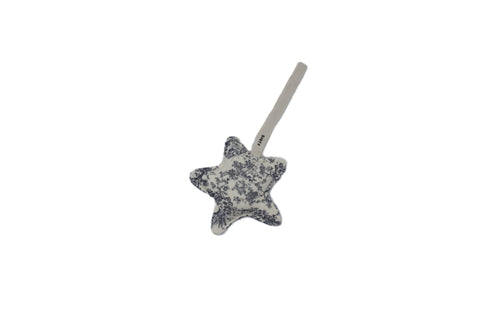 Baby O Toile Mini Plushie - Navy Star