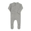 Aurora Floral Rib Footie Blue