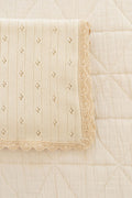 New Grain Pointelle Knit Blanket - Milk Pink lifestyle
