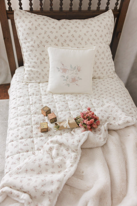 Peluche Blossom Lux Fur Blanket - Rose