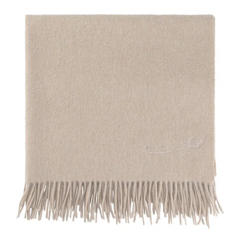 Peluche Lambswool Blanket - Taupe