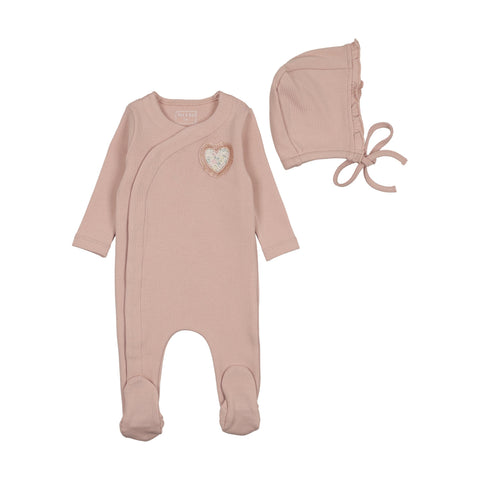 Bee and Dee Bead Applique Footie Rose