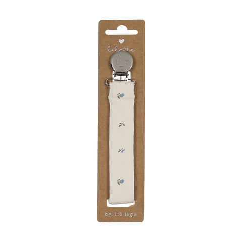 Lilette Bitsy Floral Pacifier Clip - Cream Blue