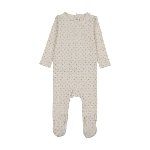 Lilette Cherry Blossom Footie - Cream Pink