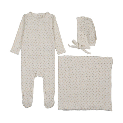 Lilette Cherry Blossom Layette Set - Cream Pink