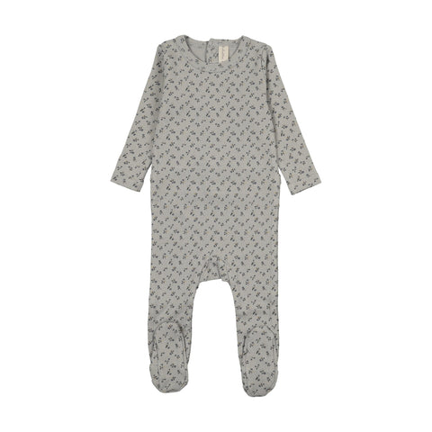 Lilette Cherry Blossom Footie - Pale Blue