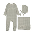 Lilette Gingham Bebe Layette Set - Pale Blue