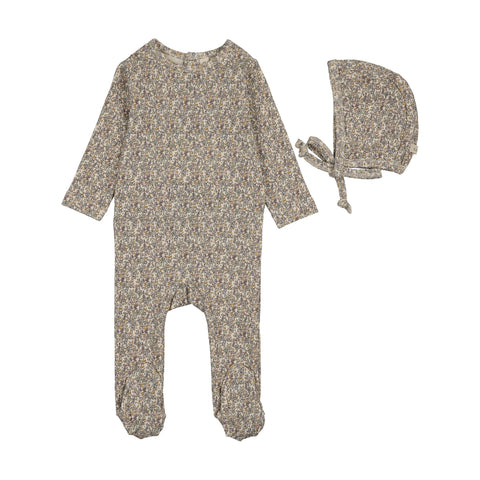Lilette Sweet Liberty Print Footie Set - Blue