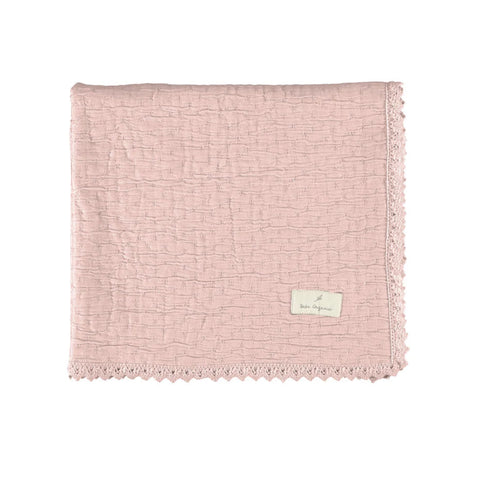 Bebe Organic Lumi Chenille Blanket - Faded Rose