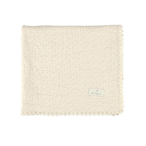 Bebe Organic Lumi Chenille Blanket - Cream