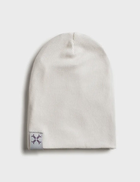Jacqueline & Jac Ribbed Beanie - Natural White