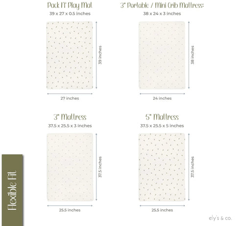 Ely's & Co. 2pk Pack n Play Sheets - White Celestial