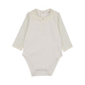 Peluche Shirtsleeve Bodysuit with Button - Cream