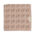 Peluche Floral Intarsia Knit Blanket - Rose