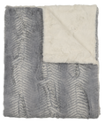 Peluche Lux Fur Blanket - Feather Powder & Natural