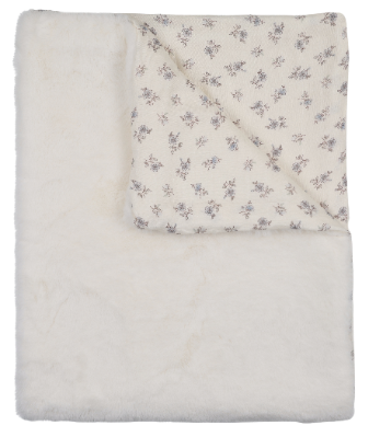 Peluche Blossom Lux Fur Blanket - Powder